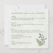 Eukalyptus und Fern Rings Wedding Einladung (Rückseite)