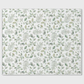 Eukalyptus und Ferns-Muster Geschenkpapier (Flach)