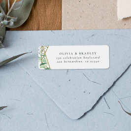 Eukalyptus und geometrische Goldene Aquarellen