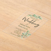 Eukalyptus und Goldhochzeit Acryleinladungen (Ablage )