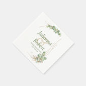 Eukalyptus und Goldnacken Serviette (Ecke)