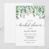 Eukalyptus und Grüne Bridal Dusche Einladung (Vorne/Hinten)