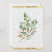 Eukalyptus und Grüne Hochzeit Einladung (Rückseite)
