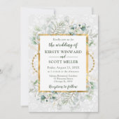 Eukalyptus und Grüne Hochzeit Einladung (Vorderseite)