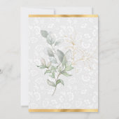 Eukalyptus und Grüne Hochzeit Einladung (Rückseite)