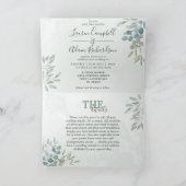 Eukalyptus und Grüne Hochzeit Wasserfarbe Einladung (Innenseite)