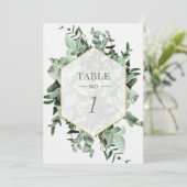 Eukalyptus und Grüne Tischnummer (Stehend Vorderseite)