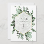 Eukalyptus und Grüne Tischnummer (Rückseite)