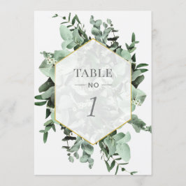 Eukalyptus und Grüne Tischnummer