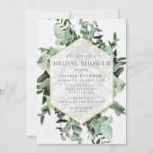 Eukalyptus und Grünes Brautparty Einladung (Vorderseite)