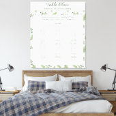 Eukalyptus und Hochzeitsplan Leinwanddruck (Insitu (Schlafzimmer))