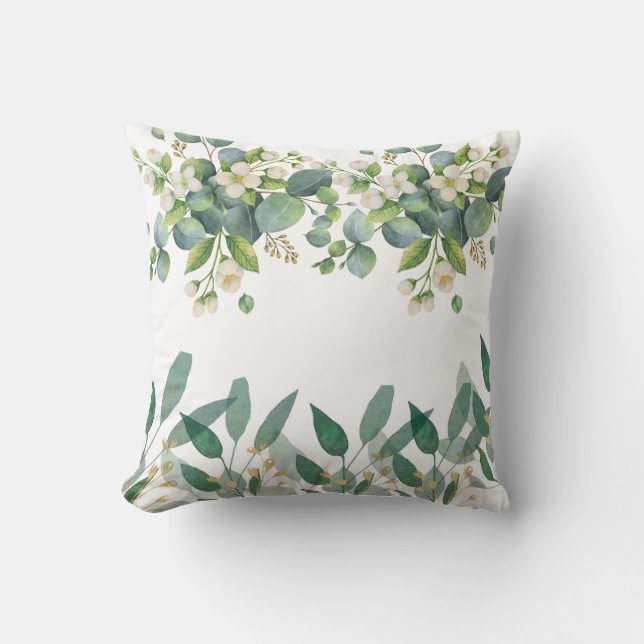Eukalyptus und Jasmine-Serenity-Pillow Kissen (Vorderseite)