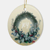 Eukalyptus und Kiefernverzweiger Keramik Ornament (Links)