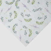 Eukalyptus- und Lavendel-Naturmuster Seidenpapier (Detail)