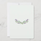 Eukalyptus und Lavender 100. Geburtstag Einladung (Rückseite)