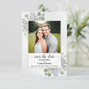 Eukalyptus und Lavender Foto Einfache Hochzeit Save The Date