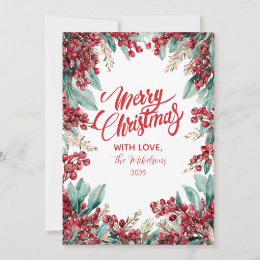 Eukalyptus und Pine Feiertagskarte (Vorderseite)