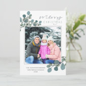 Eukalyptus und Pine Frohe Weihnachten Foto (Stehend Vorderseite)