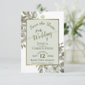 Eukalyptus und Pine Sage Wedding Save The Date (Stehend Vorderseite)