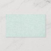 Eukalyptus und rosa Blume - Windelkreuz Begleitkarte (Rückseite)