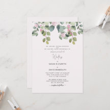 Eukalyptus- und rosa Rosen-Hochzeit beider Eltern