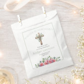 Eukalyptus und Rosen Holzkreuz Grab-Samenpaket Geschenktütchen (Ausgeschnitten)