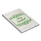 Eukalyptus und Rustikaler Öko Notizblock (Rechte Seite)