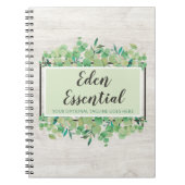 Eukalyptus und Rustikaler Öko Notizblock (Vorderseite)