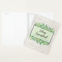 Eukalyptus und Rustikaler Öko Planer