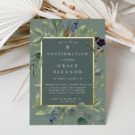 Eukalyptus- und Sage-Bestätigung Folieneinladung