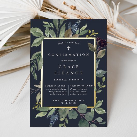 Eukalyptus- und Sage-Bestätigung Folieneinladung