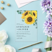 Eukalyptus und Sonnenblumen Acryleinladungen (In Situ (Hochzeit))