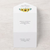 Eukalyptus und Sonnenblumen All In One Einladung (Außenbereich)