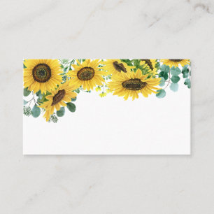 Eukalyptus und Sonnenblumen Platzkarte