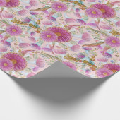Eukalyptus und Wattle Pink Blogs Geschenkpapier (Ecke)