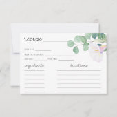 Eukalyptus und White calla - Rezept-Karte (Vorderseite)