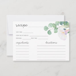 Eukalyptus und White calla - Rezept-Karte