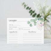 Eukalyptus und White calla - Rezept-Karte (Stehend Vorderseite)