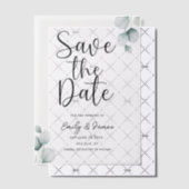 Eukalyptus unique Modern Elegante minimalistisch Pergament Einladungen (Versetzt (Einladung))