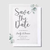 Eukalyptus unique Modern Elegante minimalistisch Pergament Einladungen (Versetzt)