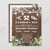 Eukalyptus Vatertag Foto Einladung Postkarte (Vorne/Hinten)