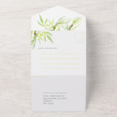 Eukalyptus verlasse Aquarellkunst Probe All In One Einladung (Außenbereich)