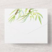 Eukalyptus verlasse Aquarellkunst Probe All In One Einladung (Rückseite)