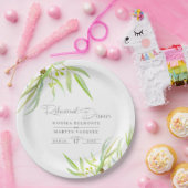 Eukalyptus verlasse Aquarellkunst Probe Pappteller (Party)