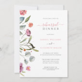 Eukalyptus Verlasse Blume Border Probe Dinner Einladung (Vorderseite)