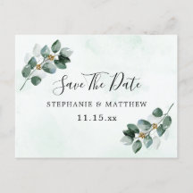 Eukalyptus Verlasse Elegant Wedding Save the Date