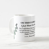 Eukalyptus Verlasse glücklichen Ersten Vatertag  Kaffeetasse (Vorderseite Links)