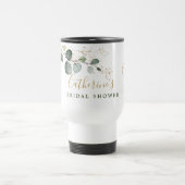 Eukalyptus Verlasse Gold Floral, Ihr Name Kaffee C Reisebecher (Mittel)
