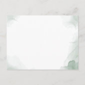 Eukalyptus Verlasse Gold Frame Greenery Wedding Re Ankündigungspostkarte (Rückseite)