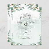 Eukalyptus Verlasse GOLD WEDD QR CODE BUDGET (Vorne/Hinten)